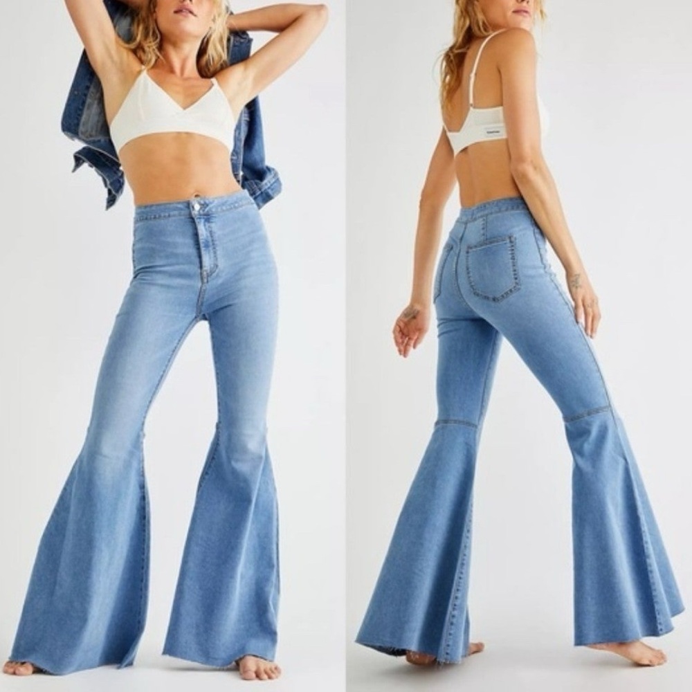 Free People We The Free Just Float On Flare Jeans $78 Retail